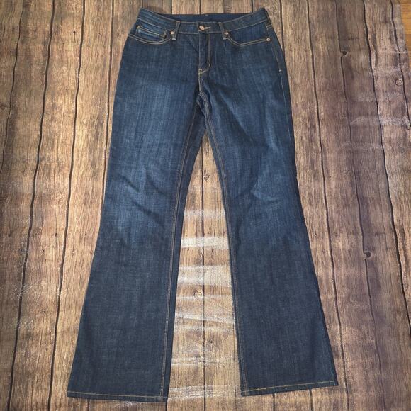 Levi's 525 Perfect Waist Boot Cut Jeans Womens Blue Denim Stretch 8 29 x 31 - Picture 1 of 12